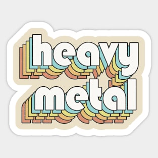 Retro Heavy Metal Sticker